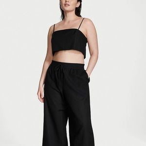 Victoria’s Secret Linen Open Back Crop Top